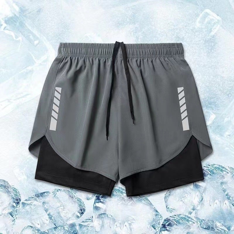 Men'S Casual Popular Pants Outdoor Sports Pants Double Shorts Muscle Fitness Swimming Trunks Sports - Image 1